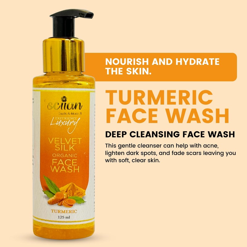 SCIIAN Face Wash & Face Pack | Turmeric Face Wash & Face Pack | Gentle Facial Cleanser With Antioxidant Properties | Tan Removal and Paraben Free| Makes Skin Brighter & Soft | All Skin Types - Image 4