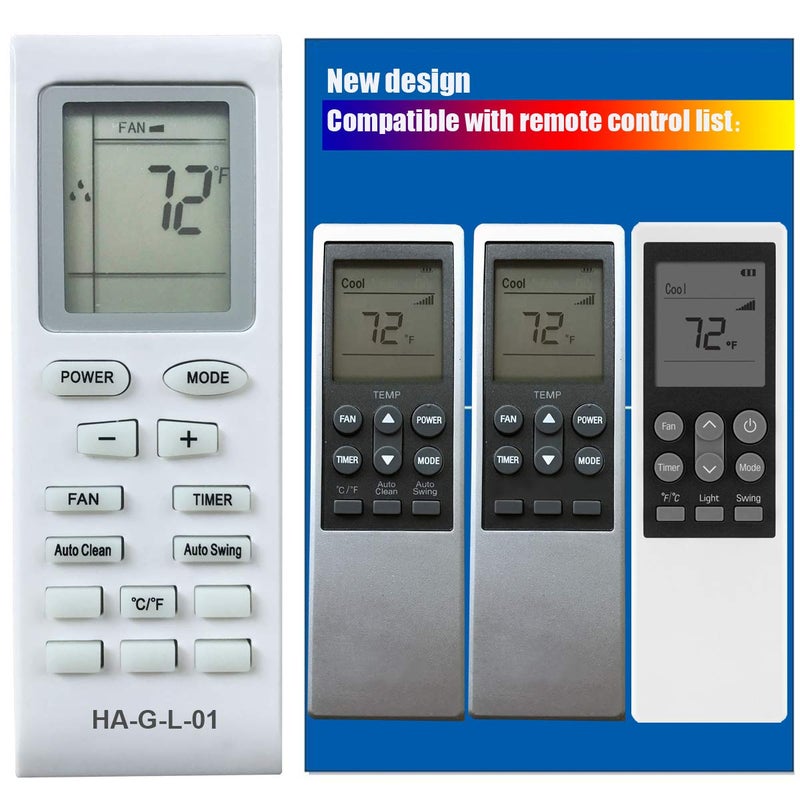 YING RAY HAGL01 Replacement for LG Portable Air Conditioner Remote Control COV30332904 COV30332907 COV30332902 for Model LP1213GXR LP1214GXR LP1215GXR LP1218GXR LP1414GXR LP1415GXR LP2525GXR LP1111WXR