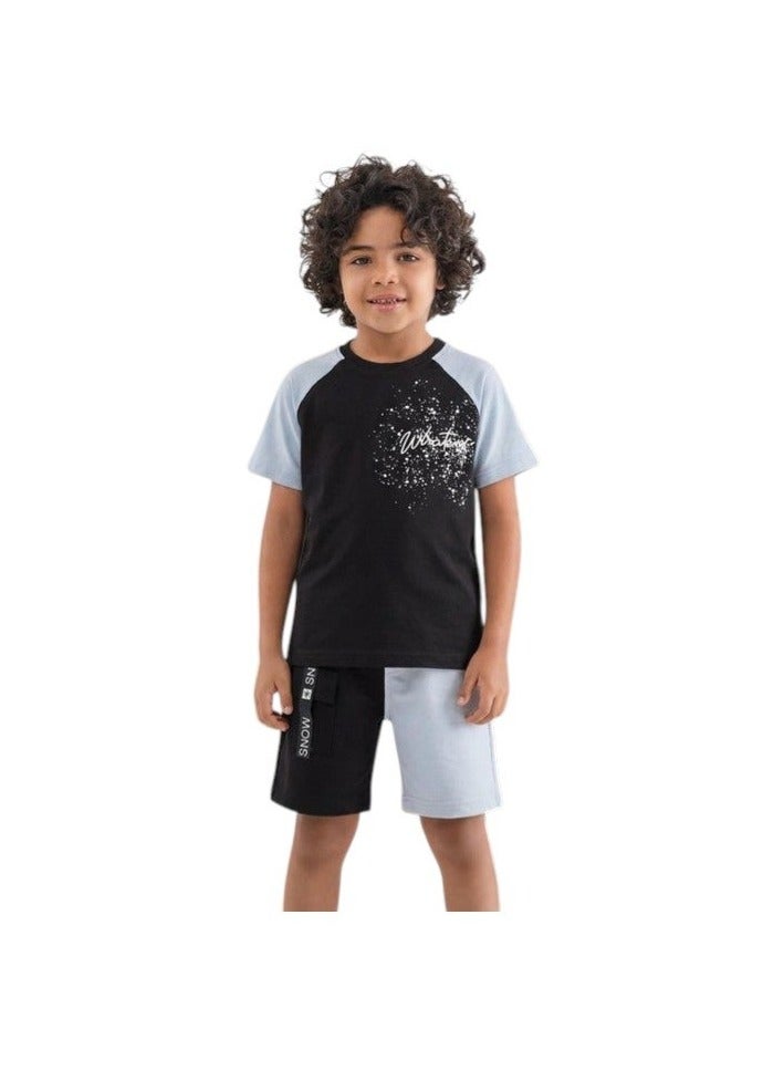 Bongo Kids Wear Bongo boys' cotton set - Black - Image 1
