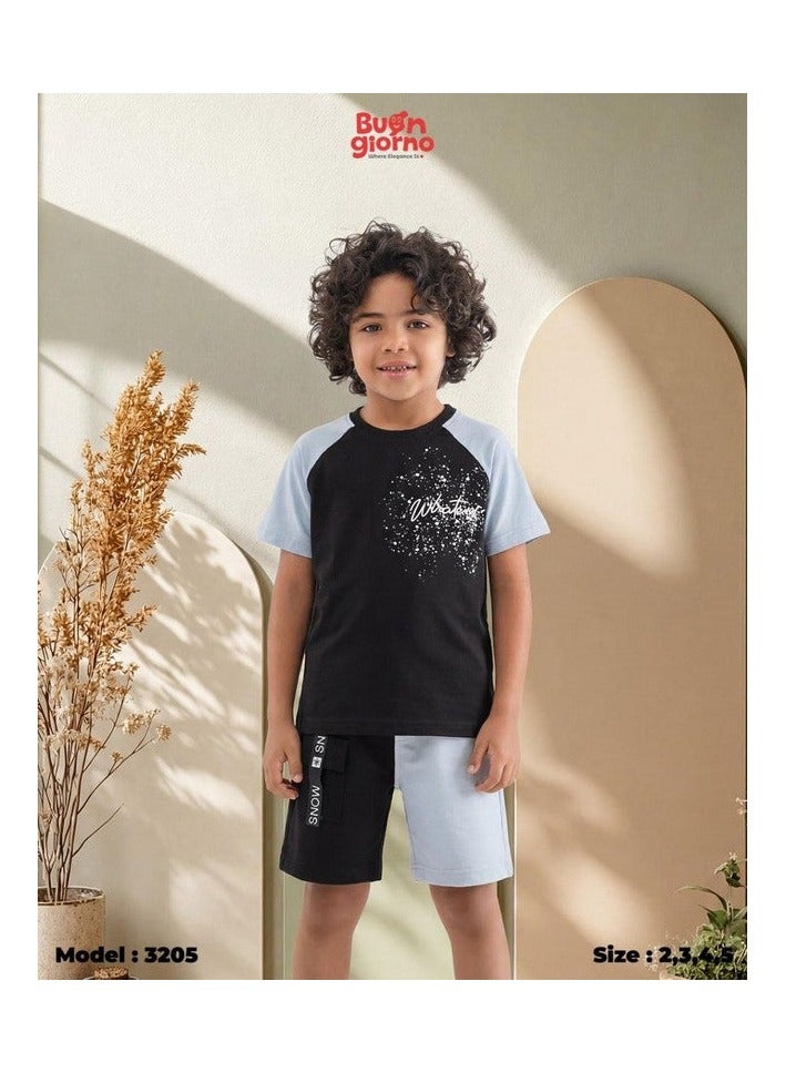 Bongo Kids Wear Bongo boys' cotton set - Black - Image 2
