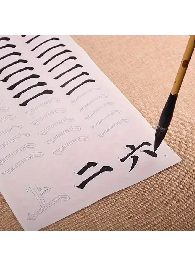 76 ورقة يان نمط الكتابة العادية خط اليد ممارسة كتاب ورق الأرز مع دليل أحمر للمبتدئين - Image 3