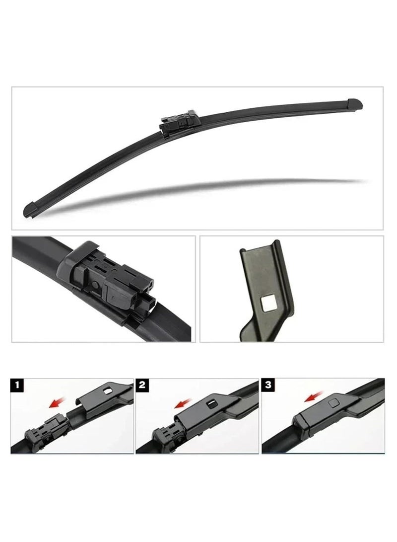 Front Windshield Wiper Blades, 48/61 cm, Compatible with Octavia A8, Natural Rubber, Set of 2 - Image 4