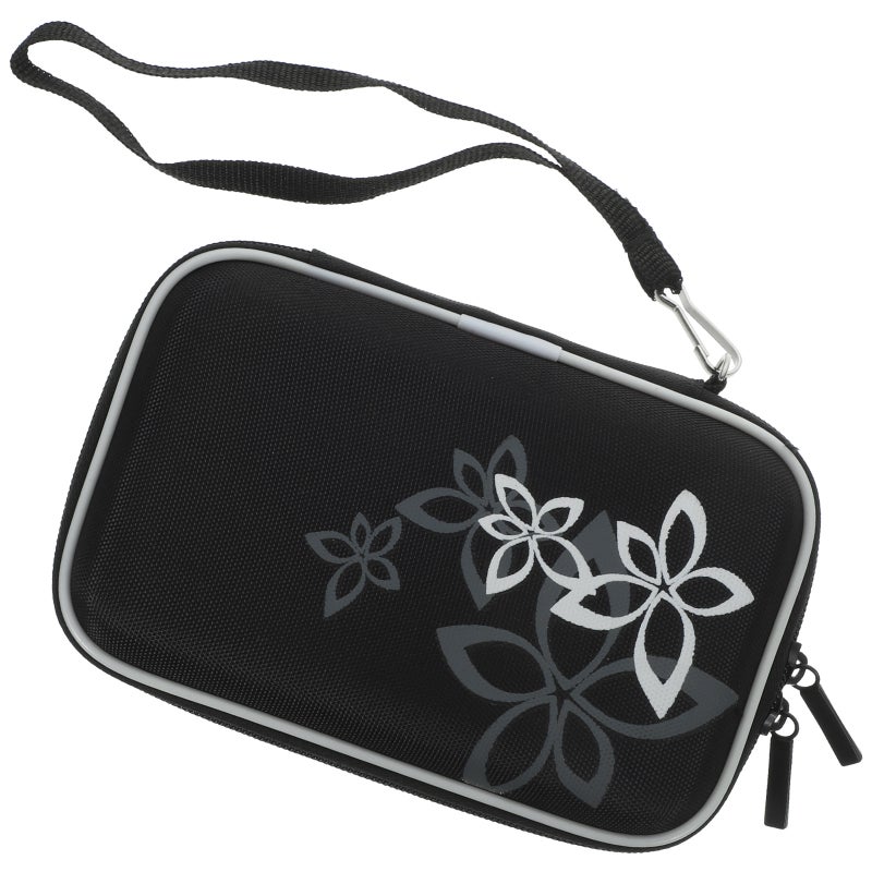 2pcs Portable Shockproof 2.5 Inch HDD Hard Drive Protective Case Bag Pouch Organizer with Flower Texture (Random Color) - Image 2
