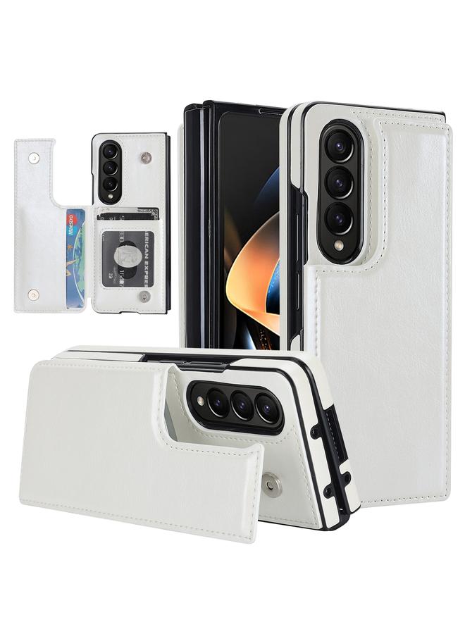S-TOP Case For Samsung Galaxy Z Fold4 Double Buckle Card Slot Foldable Phone Case - Image 1