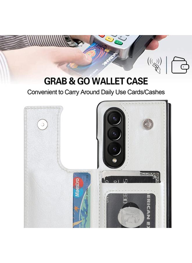 S-TOP Case For Samsung Galaxy Z Fold4 Double Buckle Card Slot Foldable Phone Case - Image 5