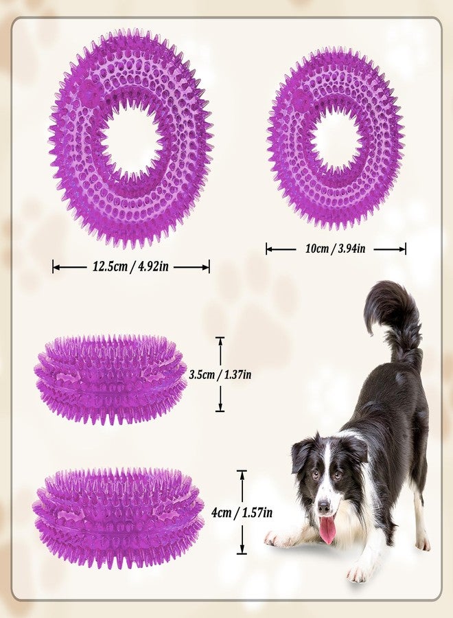 Andiker Squeaky Dog Toy, Safe TPR Chewable Dog Toys for Teeth Grinding&Cleaning Dog Fetch Toys for Enhancing Interactivity Outdoor Suitable for All Dog Sizes Puppy’s and Dogs (Small Purple) - Image 2