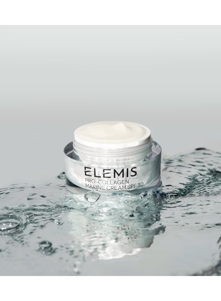 Elemis Pro-Collagen Marine Cream SPF 30 50ml | Anti-Aging Marine Collagen Day Cream with Broad Spectrum UVA UVB Protection | Firms, Hydrates & Reduces Fine Lines While Defending Against Sun Damage | Luxury Daily SPF Moisturiser - Image 5