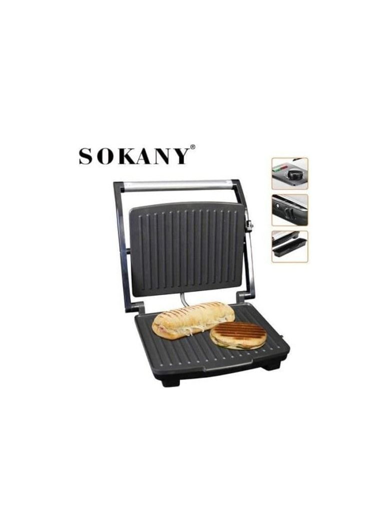 sokany Panini sandwich maker with attached grill, made of stainless steel, 2000 wat - Image 5