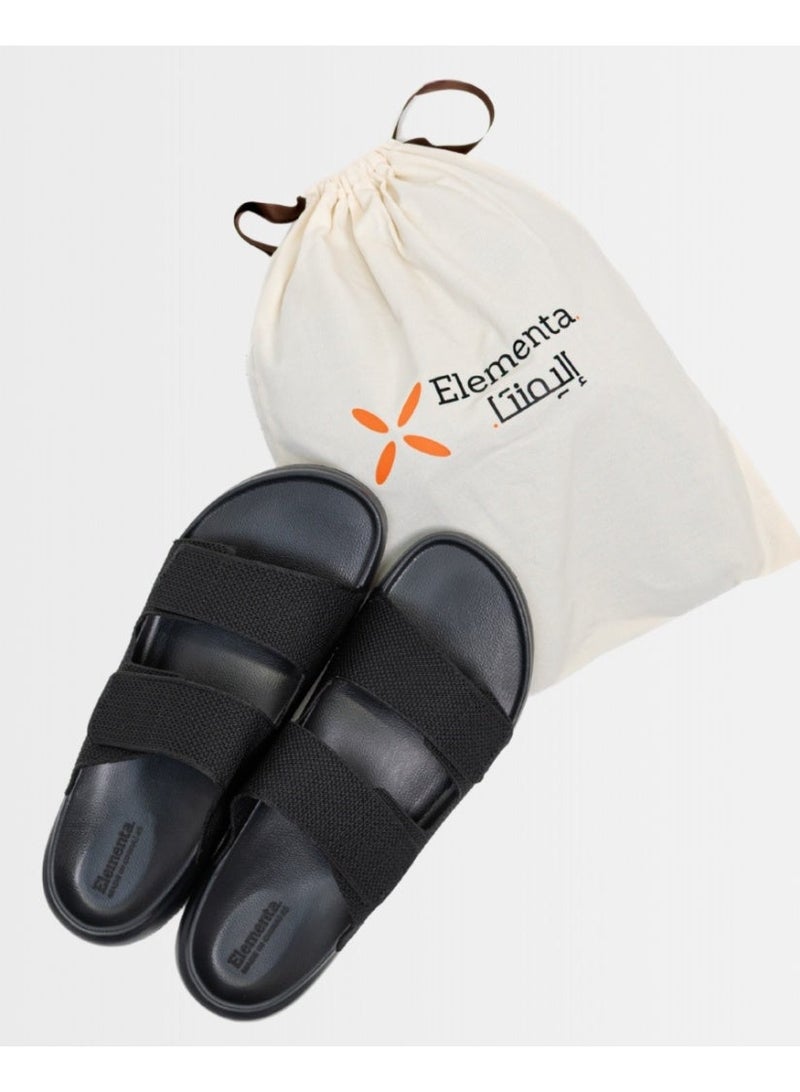ELEMENTA (Aura) Adjustable Slide – Lightweight Comfort Slippers with Arch and Heel Support, Soft Cushion Sole & Adjustable Straps for Indoor & Outdoor Use, Black - Image 3