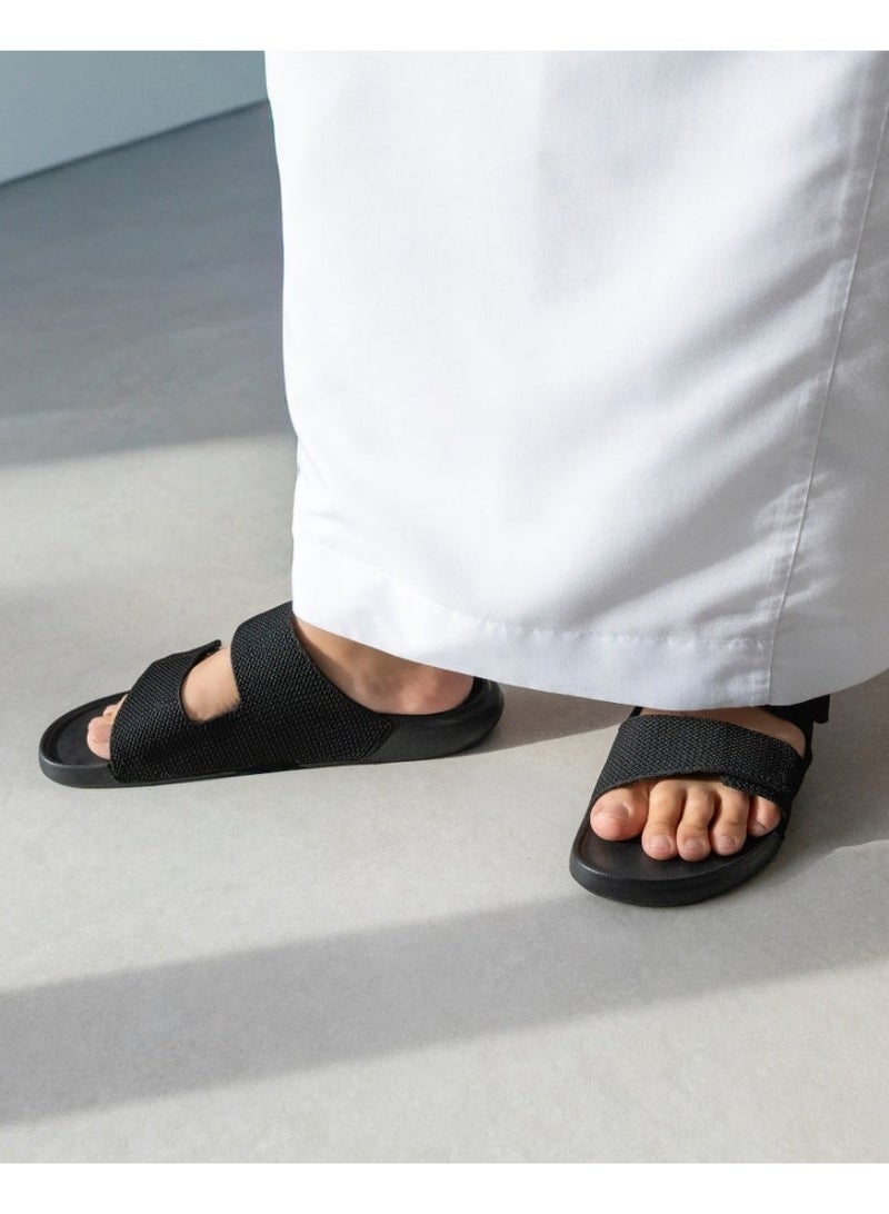 ELEMENTA (Aura) Adjustable Slide – Lightweight Comfort Slippers with Arch and Heel Support, Soft Cushion Sole & Adjustable Straps for Indoor & Outdoor Use, Black - Image 4
