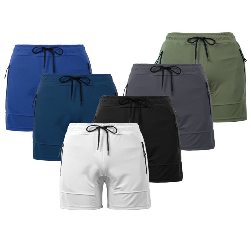 Breathable Mesh Jogging Shorts - Lightweight Quick-Dry Elastic Waist With Drawstring Black Medium For Gym Training Outdoor Sports Home Workout - Image 1