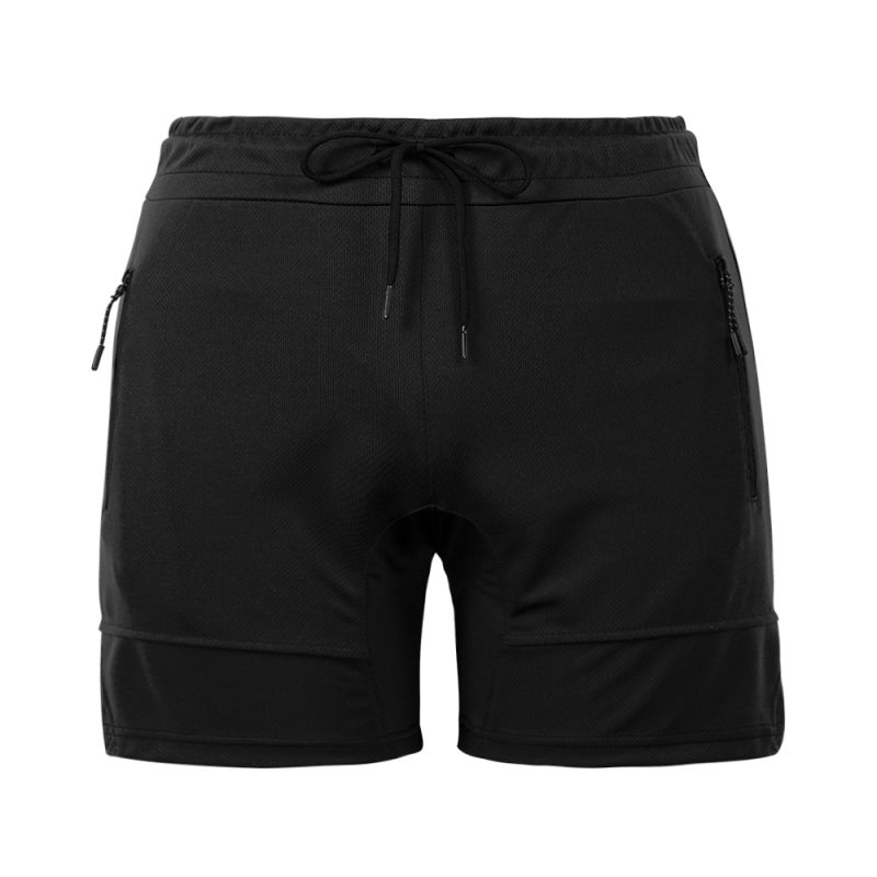 Breathable Mesh Jogging Shorts - Lightweight Quick-Dry Elastic Waist With Drawstring Black Medium For Gym Training Outdoor Sports Home Workout - Image 2