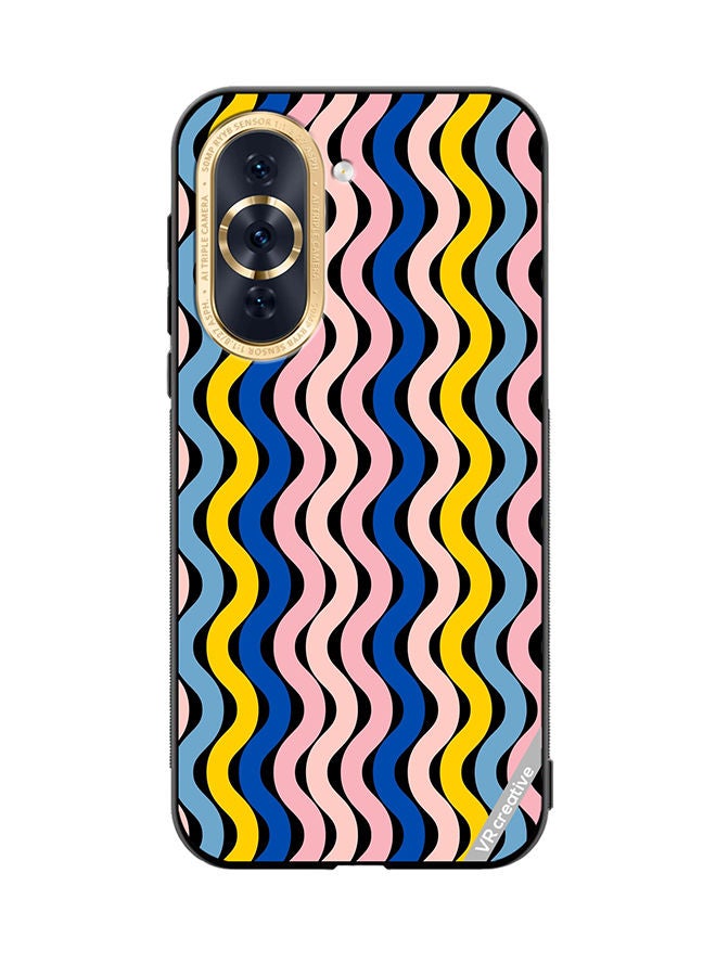 VR CREATIVE Protective Case Cover For Huawei Nova 10 Retro Vintage Waves Groove Design Multicolour - Image 1