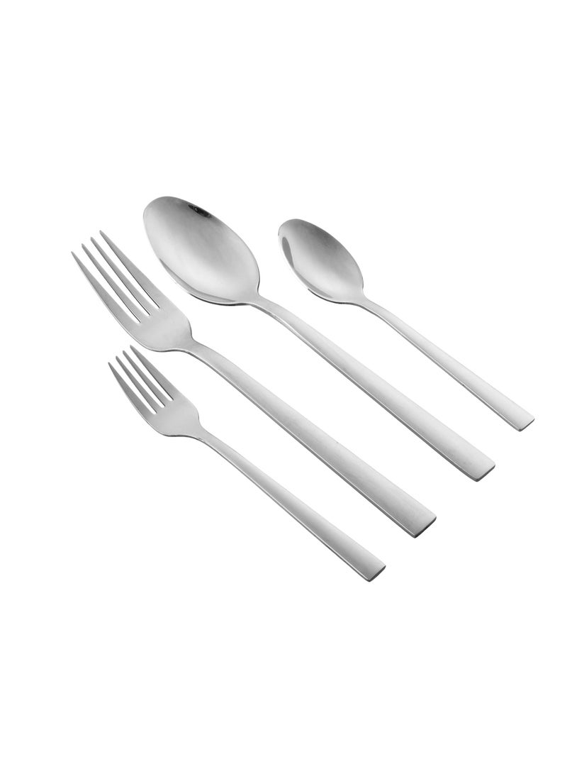 Abareek Al Safa 24-piece silver stainless steel spoon set with stand - Image 2