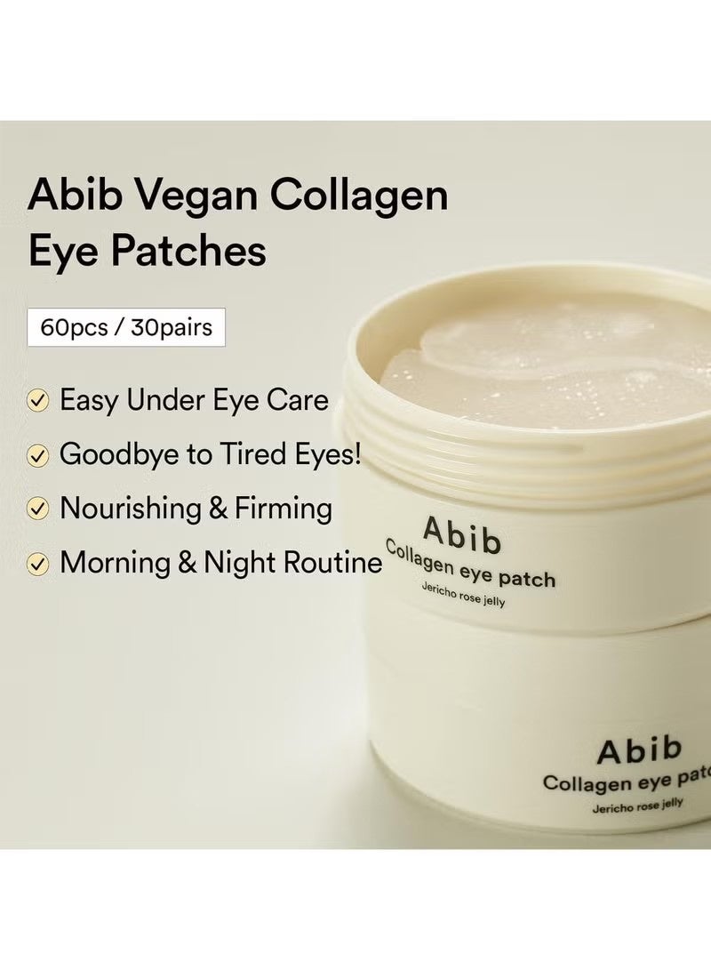 abib Collagen Eye Patch Jericho Rose Jelly 60  Patches, Korean Under Eye Patches for Puffy Eyes and Dark Circles, Anti-Wrinkle, Collagen, Caffeine, Niacinamide, Ceramide, Antioxidant, Skin Care - Image 3