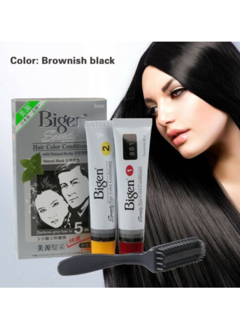 Bigen Speedy Bigen Speedy Hair Color No.882 Brownish Black 80G  - Image 4