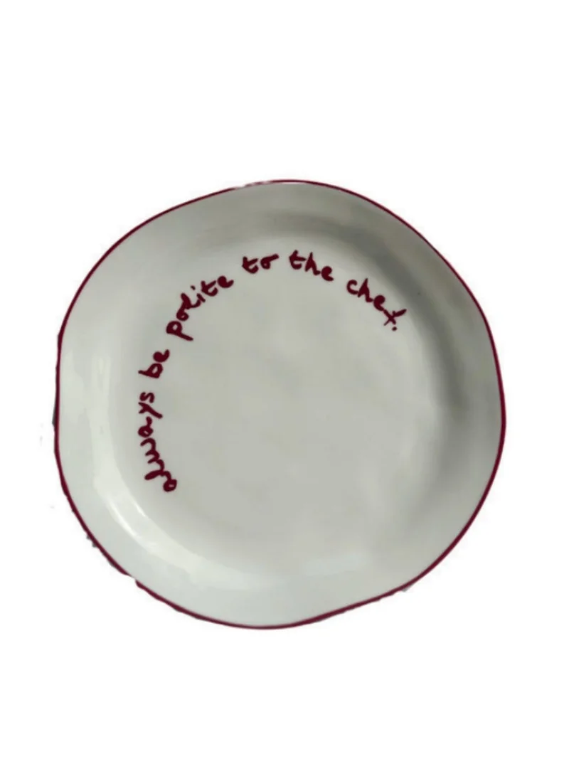Maegen Plates (Set of 4) - 'Alwayse Be Polite To The Chef'