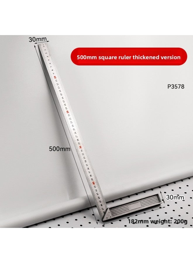 Industrial Grade National Standard Thick Stainless Steel Square Woodworking Special High Precision 90 Degree Stainless Steel Square 