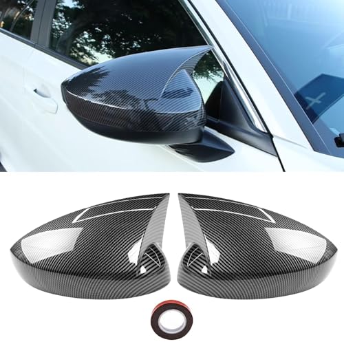 Moonlinks Compatible with 2022 2023 2024 Honda Civic Side Ox Horn Mirror Cover Replacement Carbon Fiber LH RH Side Door Exterior Rearview Mirror Cap Trim for 11th Gen Civic 1 Pair