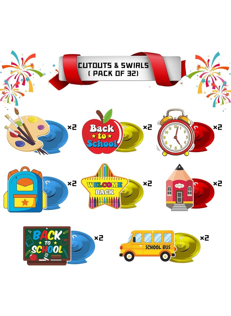 48 Pcs Back to School Decorations Hanging Swirls, Ceiling Hanging Decor for Classroom, Back to School Party Decorations, Welcome Back to School Decorations, Preschool Classroom Decorations - Image 2