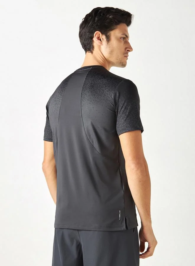 ادوت من سبلاش Printed Cut and Sew Panelled T-shirt with Short Sleeves