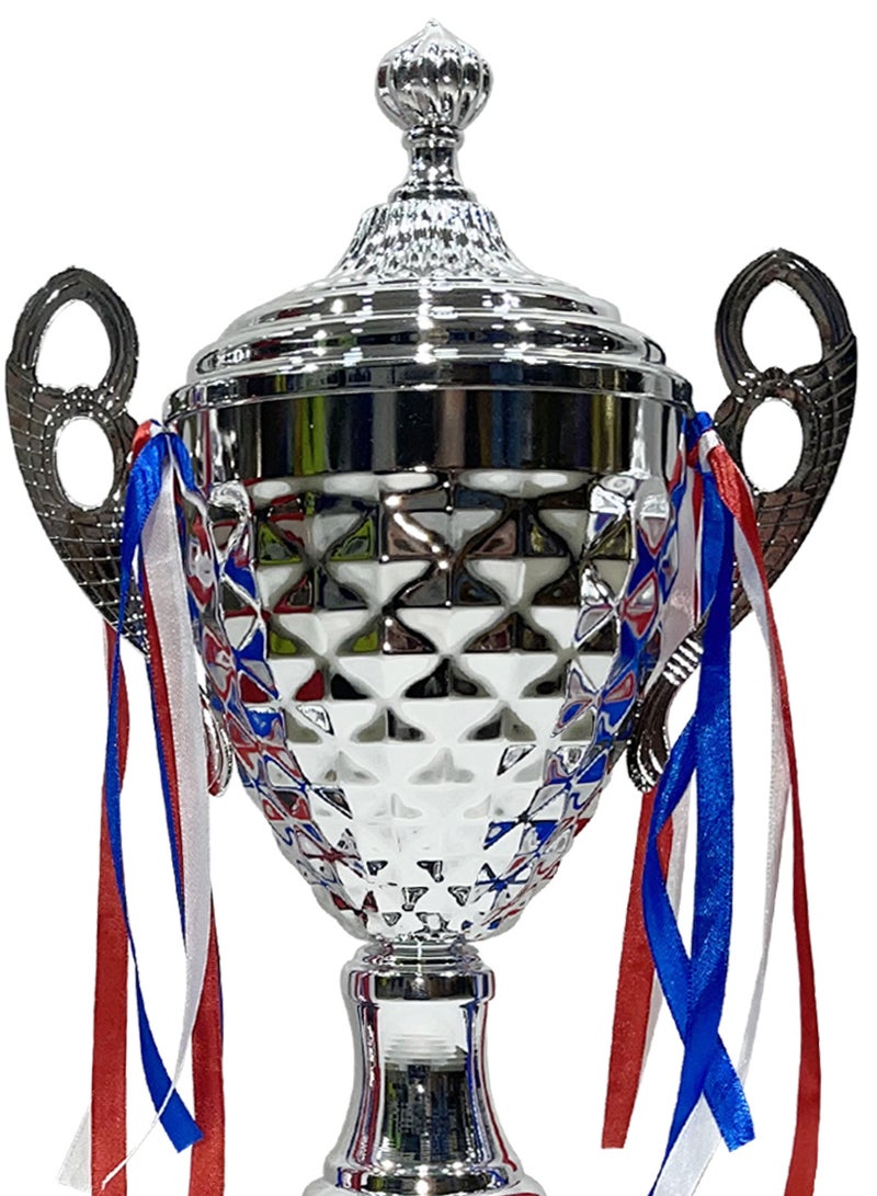 Spall Metal Gold Trophies Set Personalised Trophies Cup With Colorful Ribbons And Tropheis Awards Sports Trophies Medals Appreciation Award Gift Acheievement Ceremony Trophies Basketball Football Trophy - Image 2