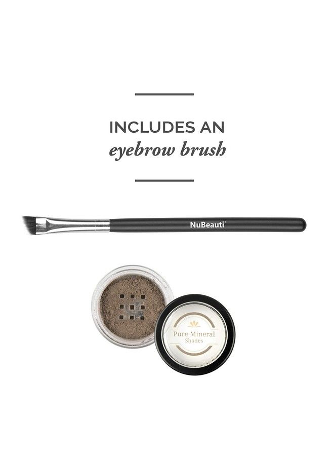 NuBeauti Natural Eyebrow Powder Eyebrow Kit Mica Brow Powder Eyebrow Makeup Kit with Professional Angled Eyebrow Brush 10 Natural Shades No Parabens or Chemicals Eyebrow Shaper Kit by NuBeauti - Image 4