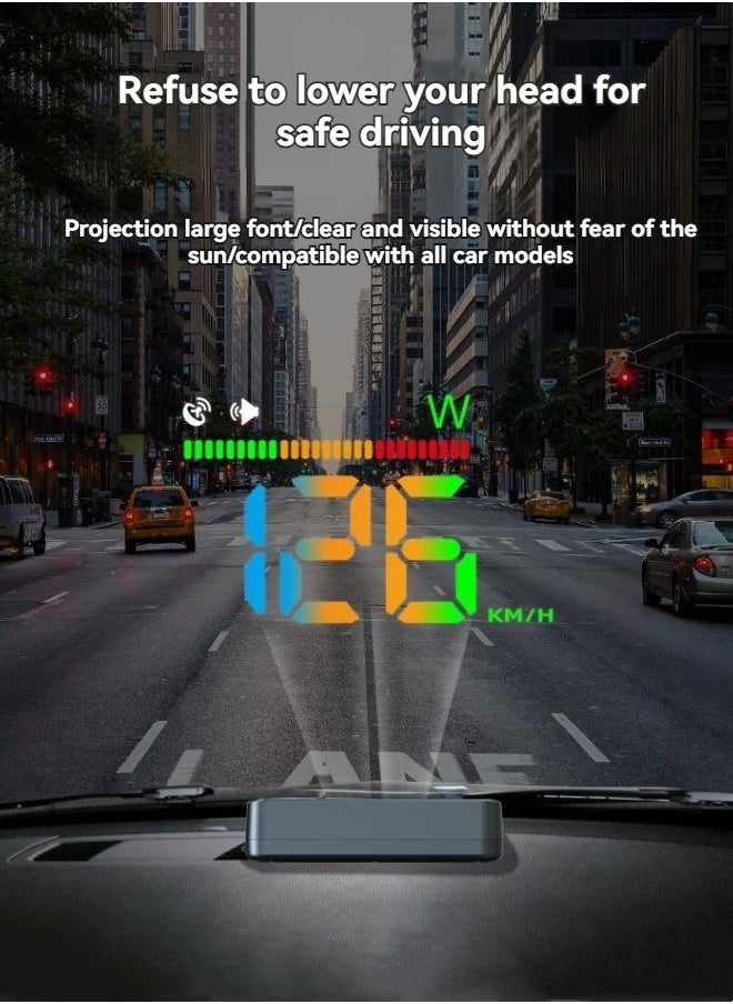 إم مياويان - شاشة عرض رأسية HUD للسيارة، شاشة عرض حالة السيارة، عداد السرعة متعدد الوظائف، شاشة عرض عالية الوضوح - Image 1