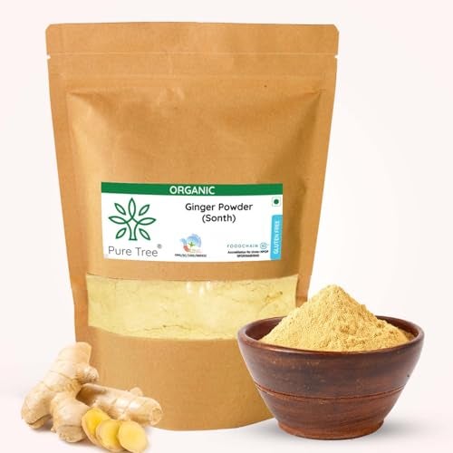 Pure Tree Certified Organic Adrak Powder | 100 g | Sonti Dry Sonth Powder - Saunth | Allam Powder Ginger Powder For Cooking | Gluten Free Sukku Podi - Image 1