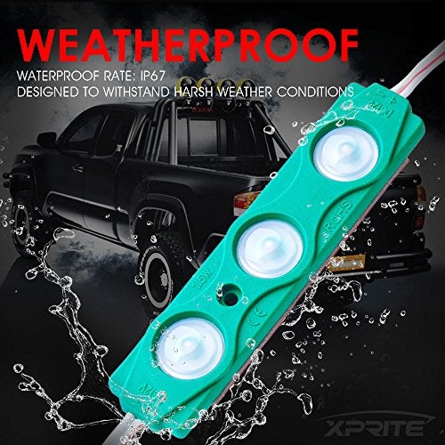 Xprite Green LED Truck Bed Light Kits with On/Off Switch, for Pickup Exterior Interior Lights Strips, Footwells, Running Boards, Cargo, Under Car, Tonneau Cover, Rail Rock Lighting - 8 PCs - Image 4