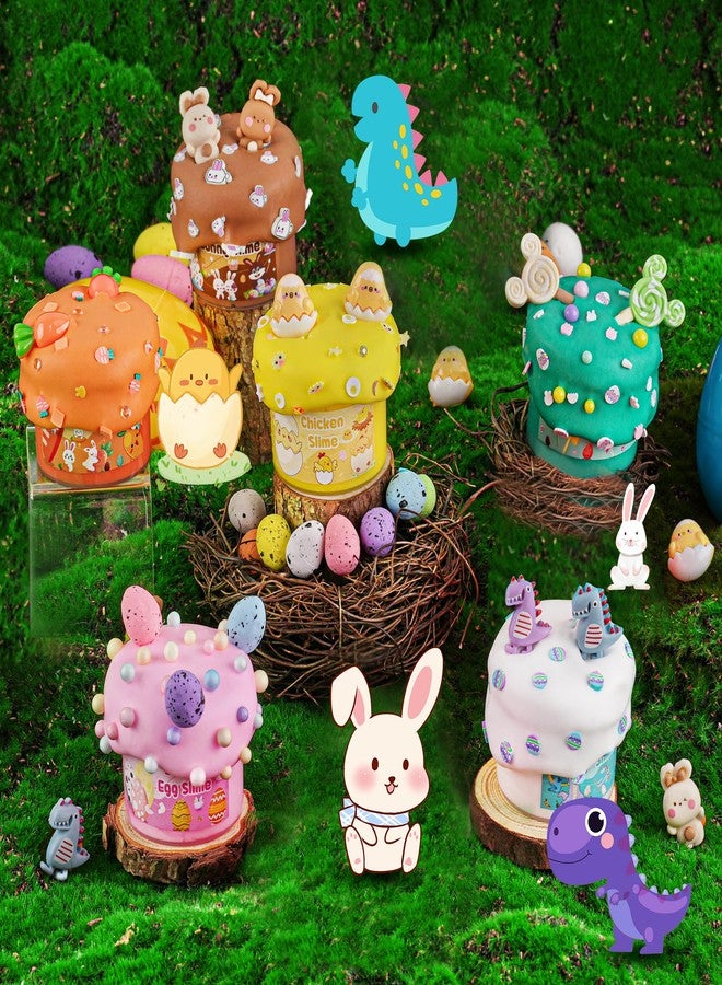 LAWOHO 6 Easter Slime Set, Butter Slime for Children with Easter Eggs & Easter Slime Add-ins, Fluffy Slime Set for Girls and Boys, 360 ml Easter Butter Slime Making Kit, Slime Children's Party Favours - Image 5