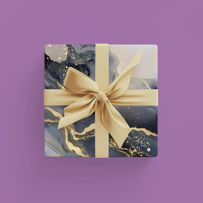 Unwrap Delights Unwrap Delights Luxury Gift Wrapping Paper Pack - Marble Print Design in Elegance - 25 Sheets of Durable Gift Wrapping Paper- Perfect for Sophisticated Gift Presentations for Birthdays, Weddings, Anniversaries, Special Occasions - Image 2
