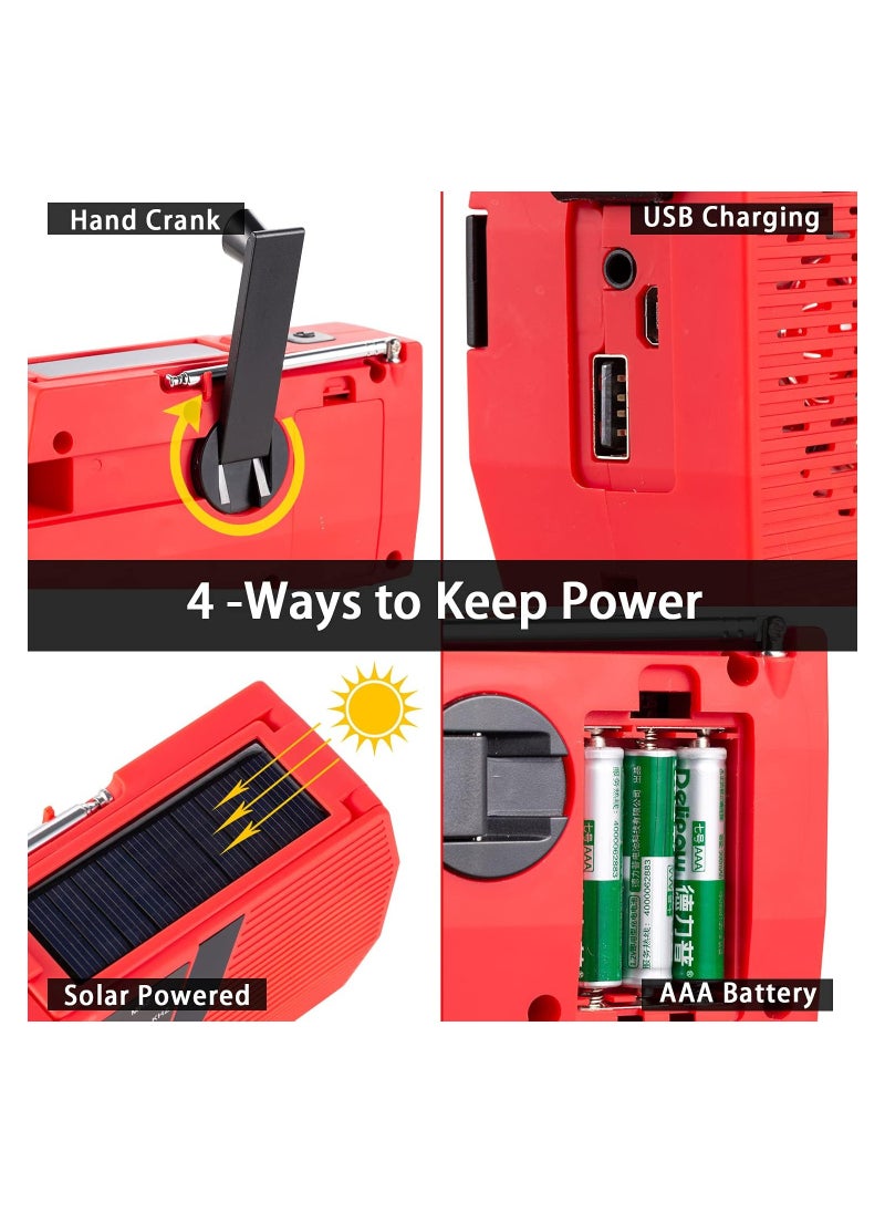 BELLSBERRY - Hand cranked 4-in-1 Solar Radio with 2000mAh Battery and Emergency Light - Image 1