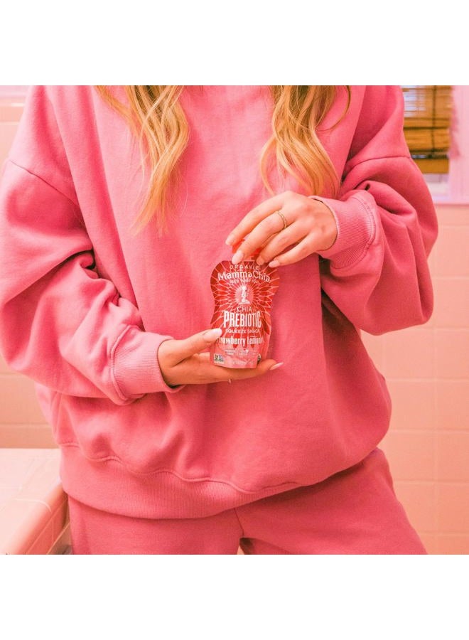 Mamma Chia Organic Prebiotic Squeeze Snack, Strawberry Lemonade, 16-3.5 Ounce, Fiber-Rich Prebiotic Gut Support, USDA Organic, Non-GMO, Vegan, Gluten Free (Pack of 16) - Image 4