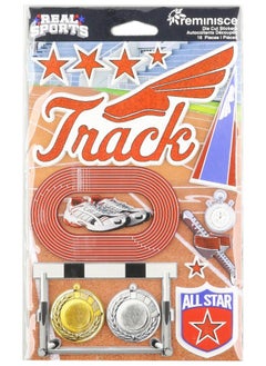 Real Sports Dimensional Stickers 4.5X6 Sheettrack