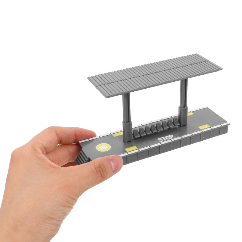 4pcs Diy Train Platform Model Railway Station Platform For Kids Simulation Station Toy For Pretend Train Building Accessories For Children - Image 3