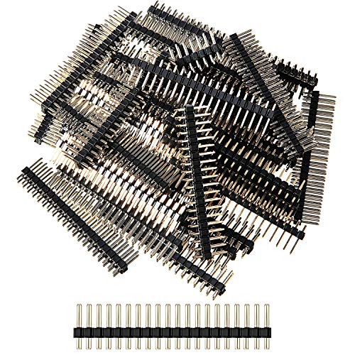 Frienda Break-Away 0.1 Inch 2 x 20-pin Strip Dual Male Header Double Row Straight Connector Pin Header Compatible with Raspberry Pi Zero GPIO (Pack of 20) - Image 2