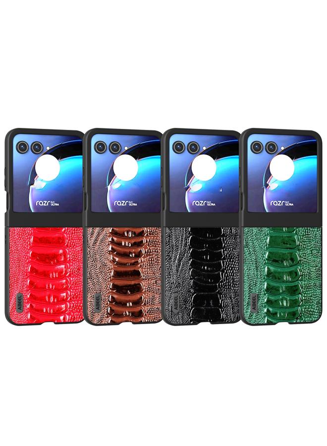 S-TOP Case For Motorola Razr 50 ABEEL Genuine Leather Weilai Series Phone Case - Image 5