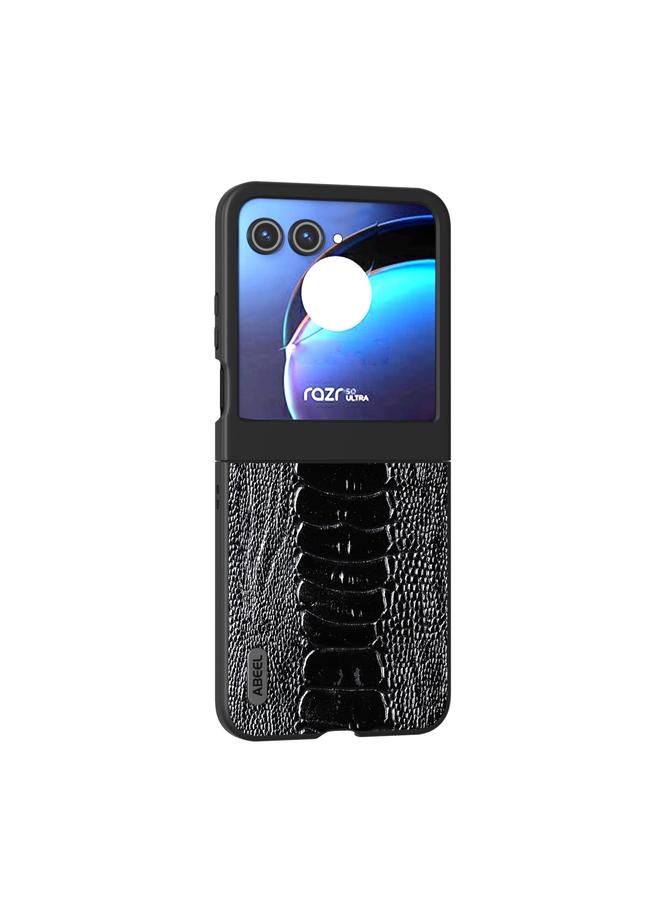 S-TOP Case For Motorola Razr 50 ABEEL Genuine Leather Weilai Series Phone Case - Image 2