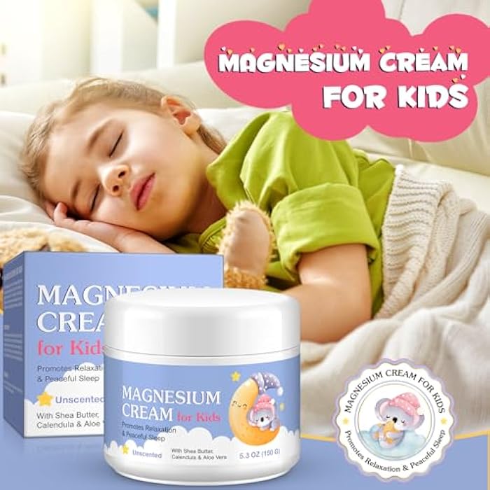 Liefiet Magnesium Cream for Kids, 5.3 Fl Oz Magnesium Lotion for Sleep, Topical Body Lotion Apply to Feet, Legs, Arms or Joint, Easy to Absorb - Image 2