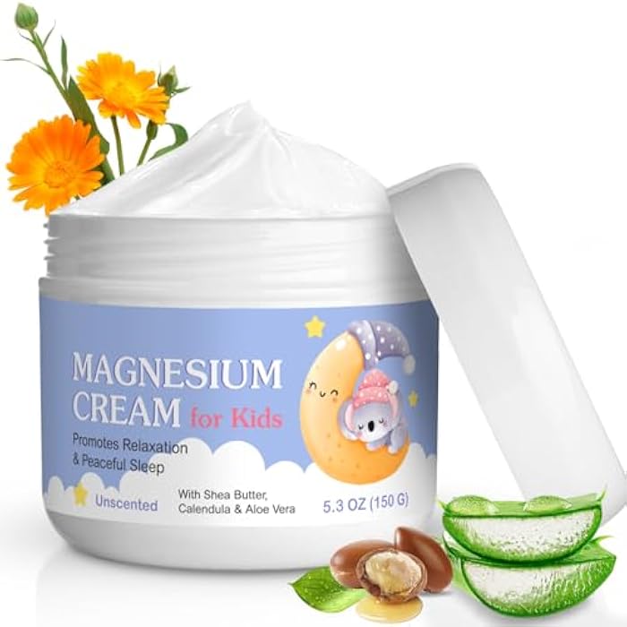 Liefiet Magnesium Cream for Kids, 5.3 Fl Oz Magnesium Lotion for Sleep, Topical Body Lotion Apply to Feet, Legs, Arms or Joint, Easy to Absorb - Image 1