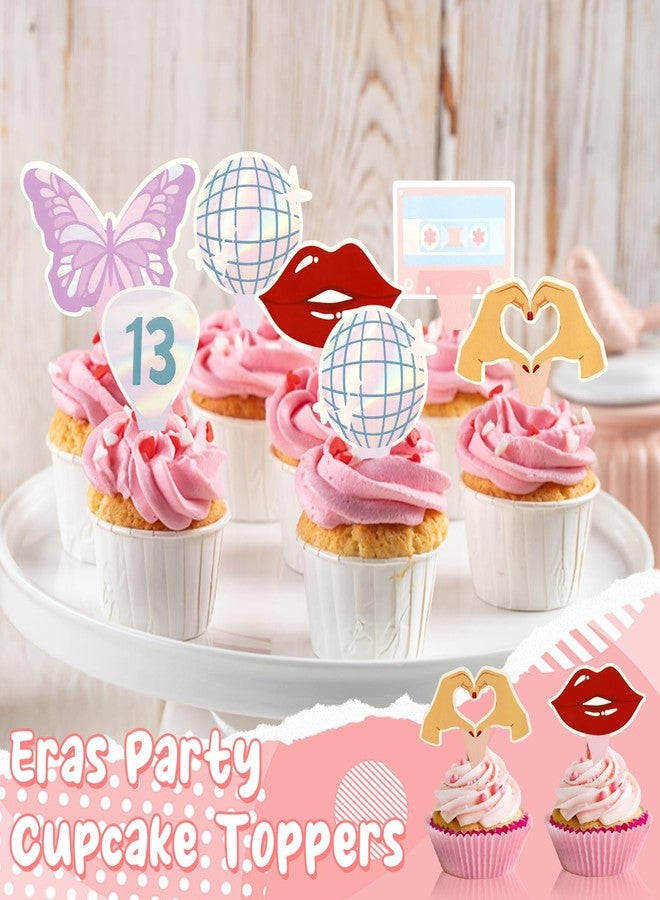 MEMOVAN Eras Party Cupcake Topper 24PCS Concert Party Cake Decoration I'm the Birthday Girl It's Me Cake Topper Super Star Birthday Cake Decor for Bachelorette Fans Celebration Guitar Bridesmaid - Image 4
