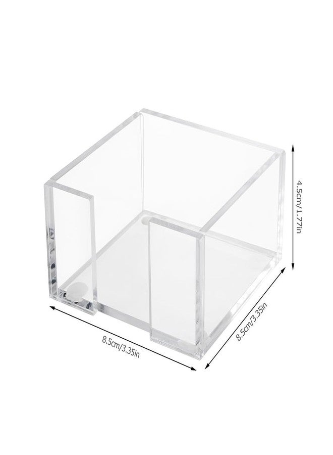 GSHLLO 2 Pcs Clear Acrylic Sticky Note Holder Office Memo Holders Sticky Notepad Organizer Sticky Note Pad Dispenser Notepad Desk Organizer for Home and Office - Image 2