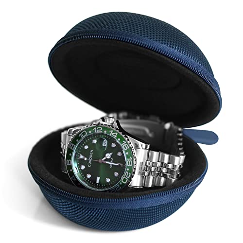 Besforu Watch Travel Case for Men and Women Portable Single Watch Storage box and Organizer for Wristwatches and Smart Watches (Blue（1 slot）) - Image 1