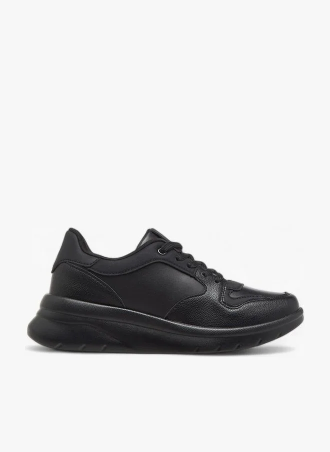 Women's Panelled Lace-Up Sneakers