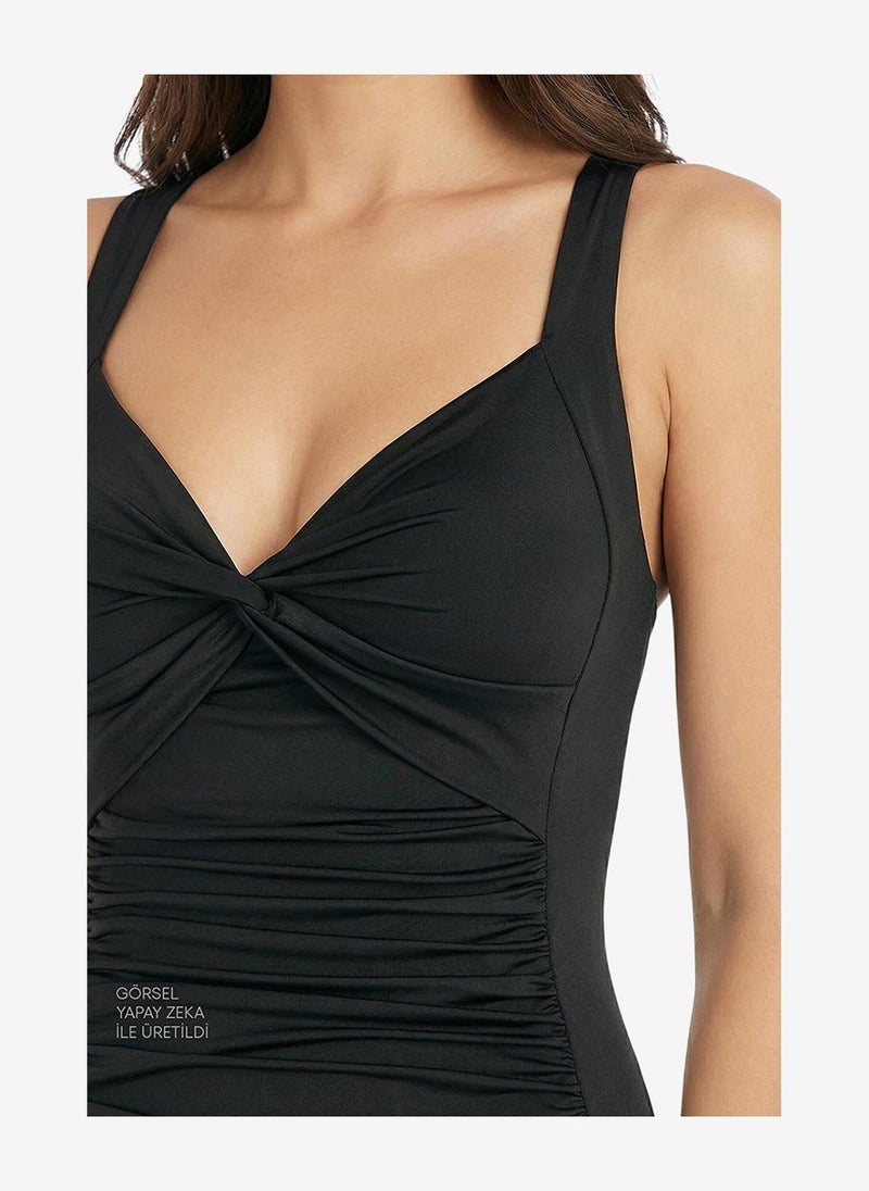 Penti Women Shirred Black Swimsuit - Image 4
