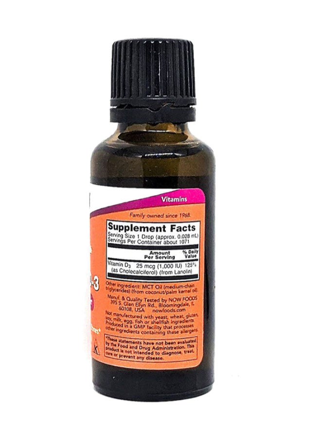 now Extra Strength Liquid D-3 1000IU Drop 30ML - Image 3