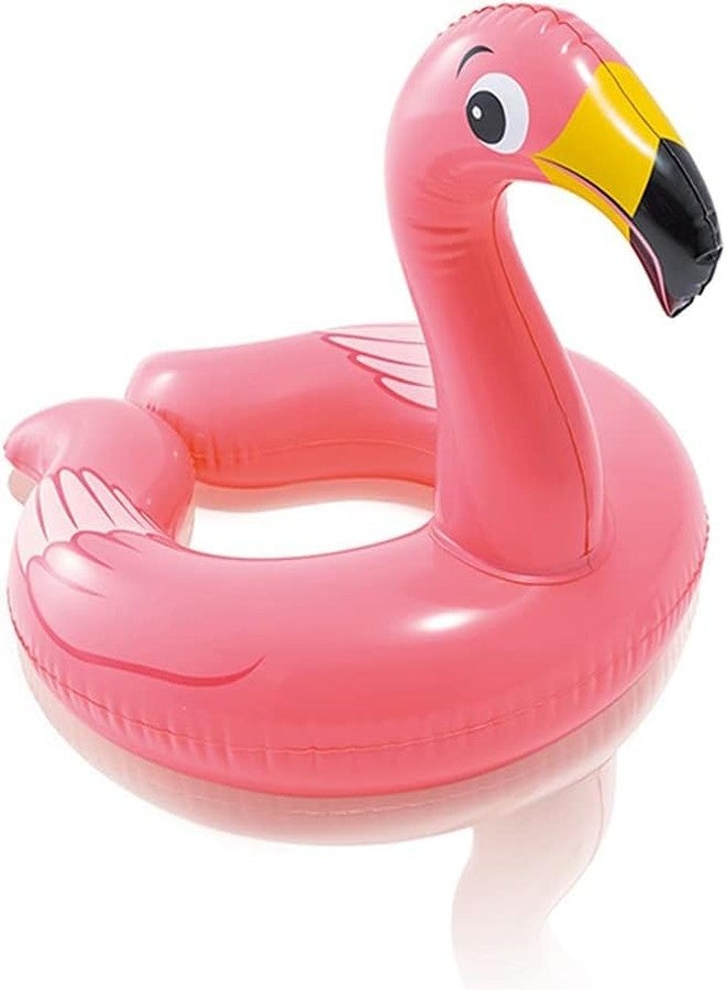 MANVI Swimming Ring for Kids, Animal Split Inflatable Swim Ring, Water Float Ring Tube Boat for Boys, Girls, Swimming Pool Tub Swim Safety Ring for Baby (Flamingo, 76 * 55 CM)