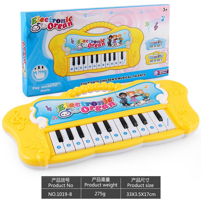 Direct Sales Cartoon Musical Electronic Keyboard with Lights - Early Education Interactive Toy for Children