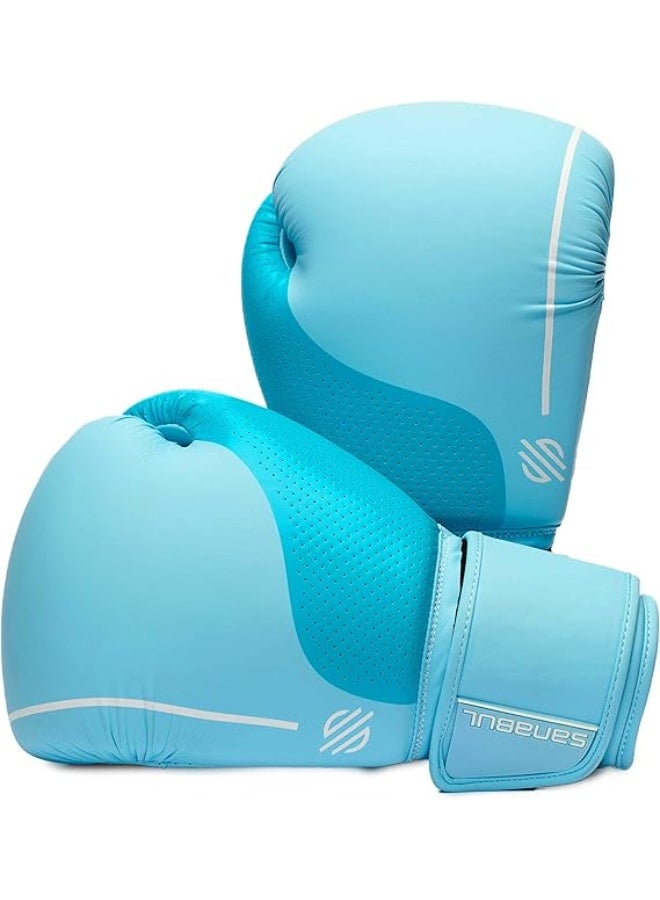Sanabul  EE Women's Boxing Gloves â€“ 14oz Ice Blue | Pro Training, Sparring, Muay Thai, MMA, Kickboxing, Heavy Bag Punching - Image 2